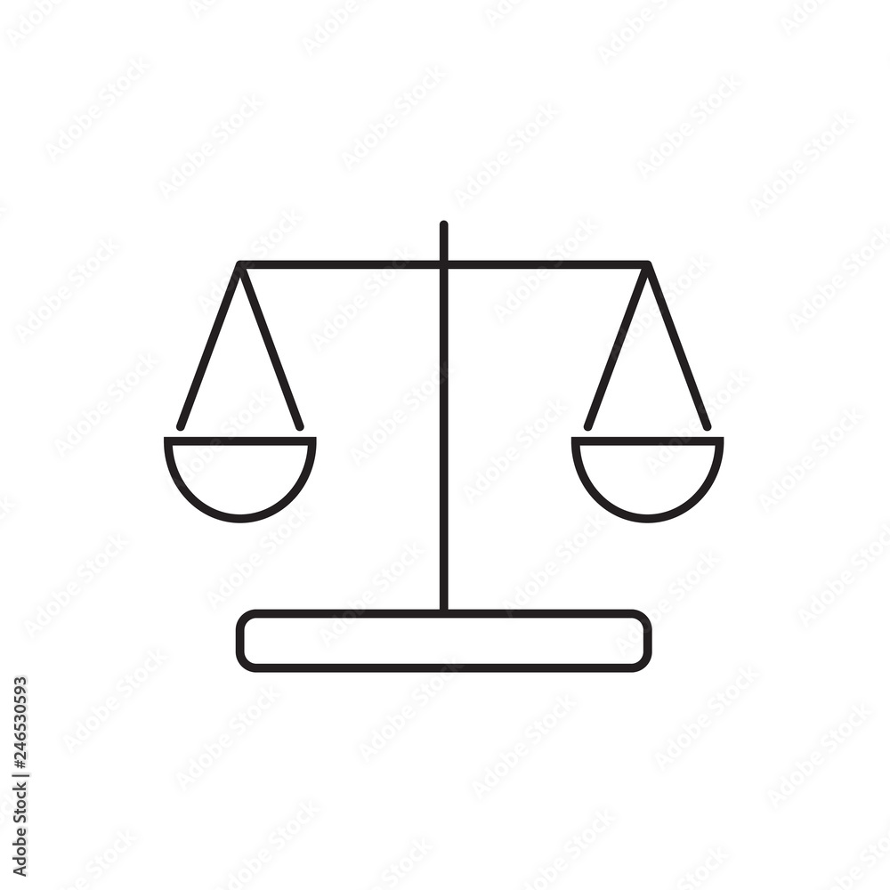 Law scale icon Vector illustration, EPS10. Law scale icon Vector illustration, EPS10.