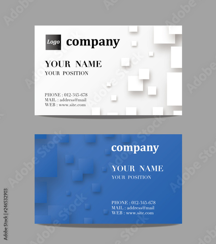 名刺デザインセット　ブロック　