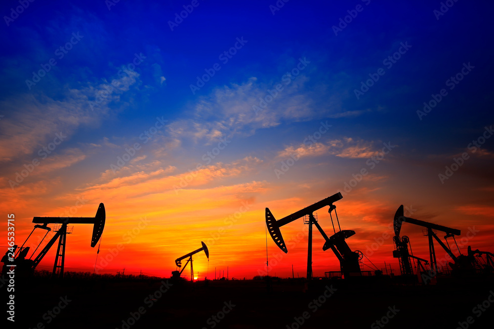 Fototapeta premium The oil pump, industrial equipment