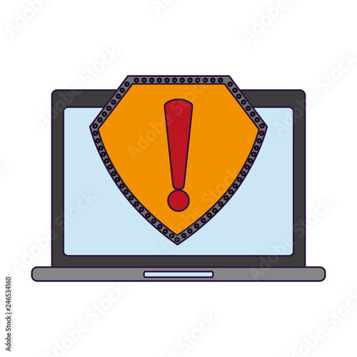 Free Download laptop with attention sign - GFXLoad
