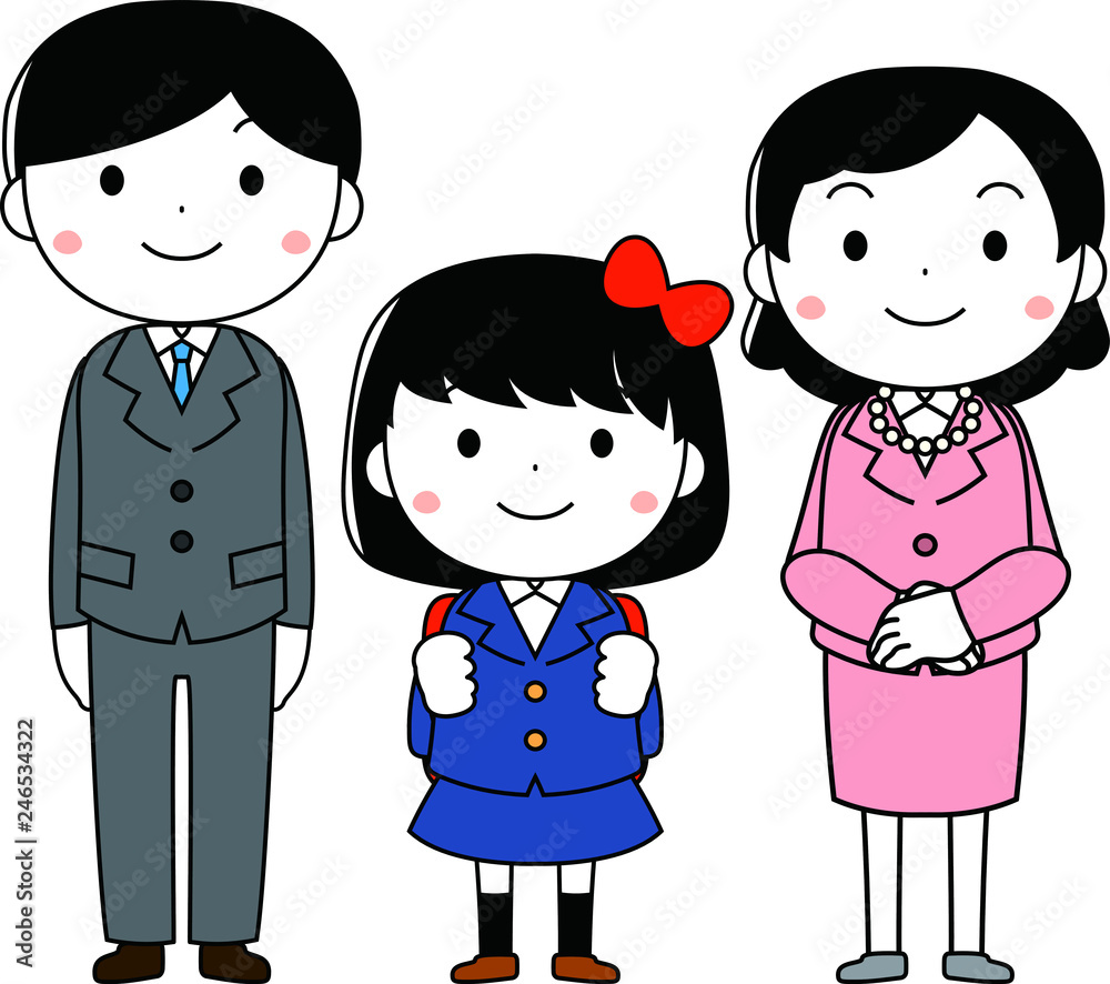 Cute Family in the entrance ceremony