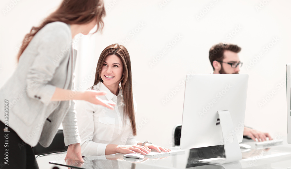 employees in the workplace in the office. employees in the workplace in the office.