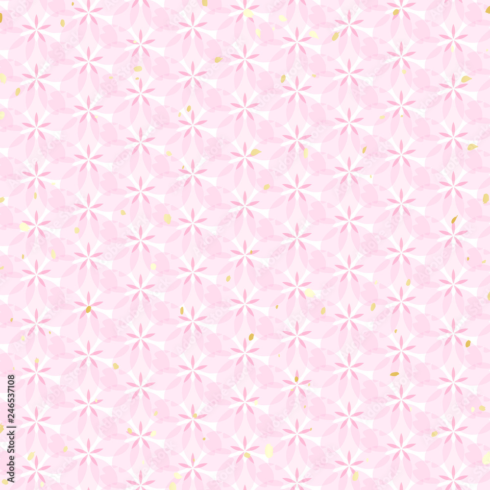 和紙風　桜　模様
