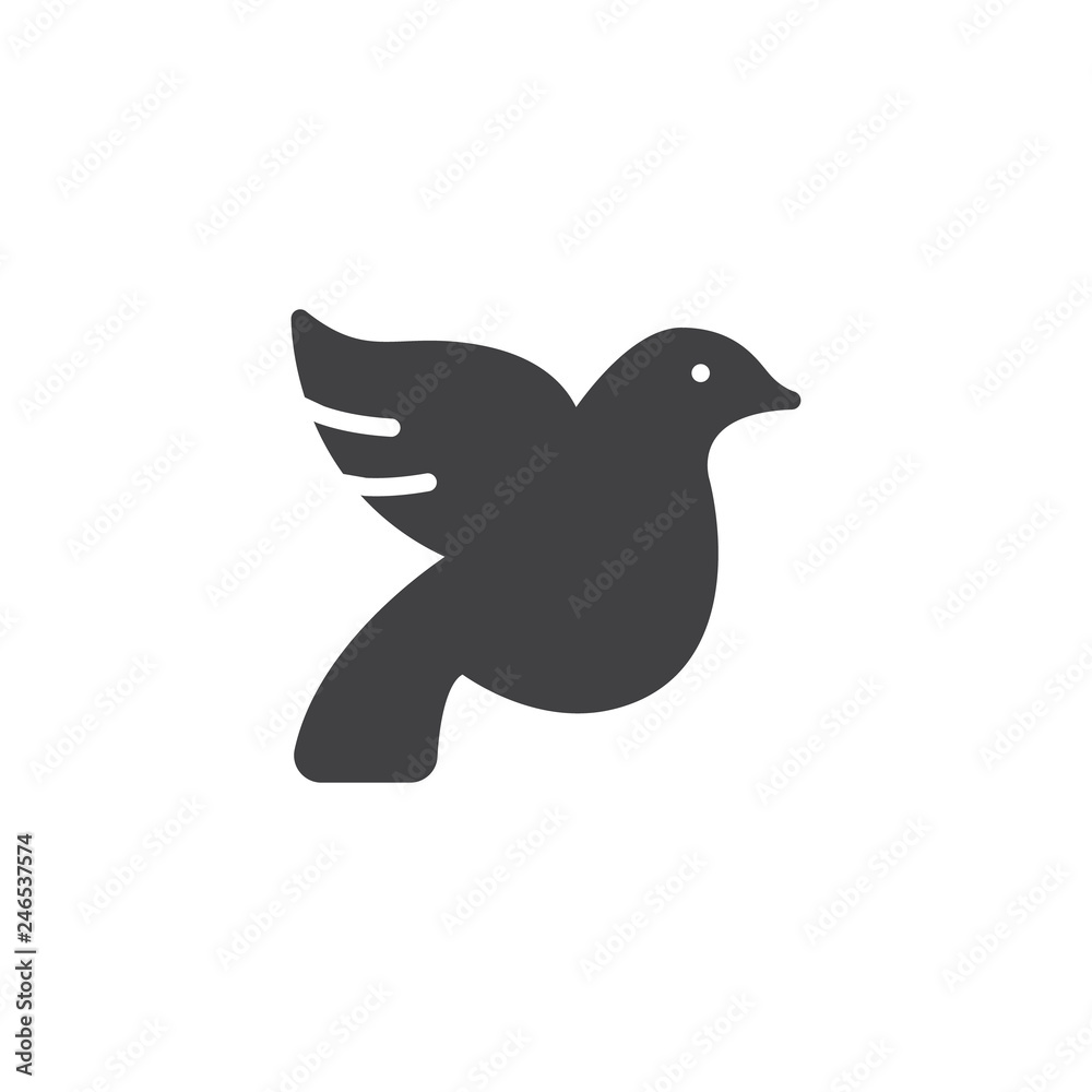 Wedding dove vector icon. filled flat sign for mobile concept and web design. Wedding pigeon simple solid icon. Dove Bird symbol, logo illustration. Pixel perfect vector graphics Wedding dove vector icon. filled flat sign for mobile concept and web design. Wedding pigeon simple solid icon. Dove Bird symbol, logo illustration. Pixel perfect vector graphics