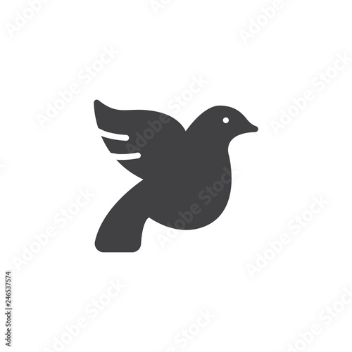 Wallpaper Mural Wedding dove vector icon. filled flat sign for mobile concept and web design. Wedding pigeon simple solid icon. Dove Bird symbol, logo illustration. Pixel perfect vector graphics Torontodigital.ca