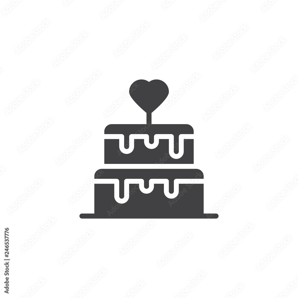 Wedding Cake vector icon. filled flat sign for mobile concept and web design. Valentine, Marriage, and Wedding dessert cake simple solid icon. Symbol, logo illustration. Pixel perfect vector graphics Wedding Cake vector icon. filled flat sign for mobile concept and web design. Valentine, Marriage, and Wedding dessert cake simple solid icon. Symbol, logo illustration. Pixel perfect vector graphics