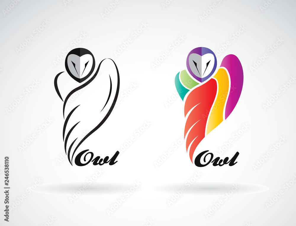 Vector of an owls design on white background., Bird Icon., Wild Animals. Logo owls. Easy editable layered vector illustration. Vector of an owls design on white background., Bird Icon., Wild Animals. Logo owls. Easy editable layered vector illustration.