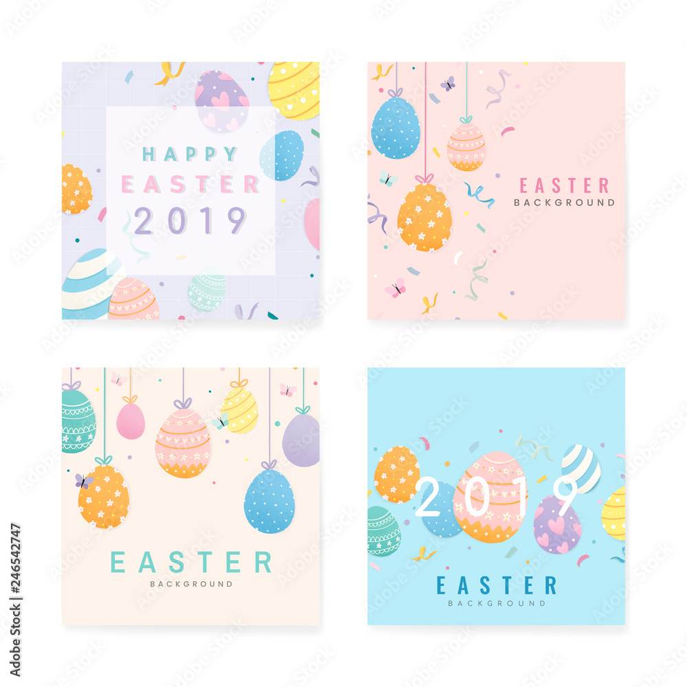 Happy Easter 2019 card design Happy Easter 2019 card design