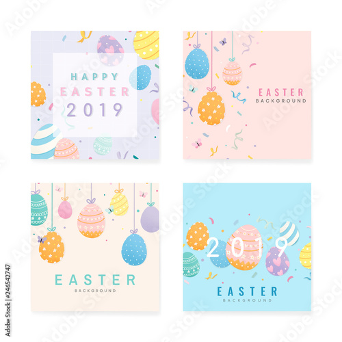 Happy Easter 2019 card design