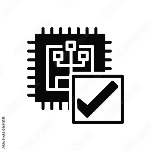 Black solid icon for Verify 