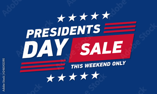 Presidents day sale banner . Vector template.