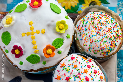 Traditional slavic Easter cake - paska