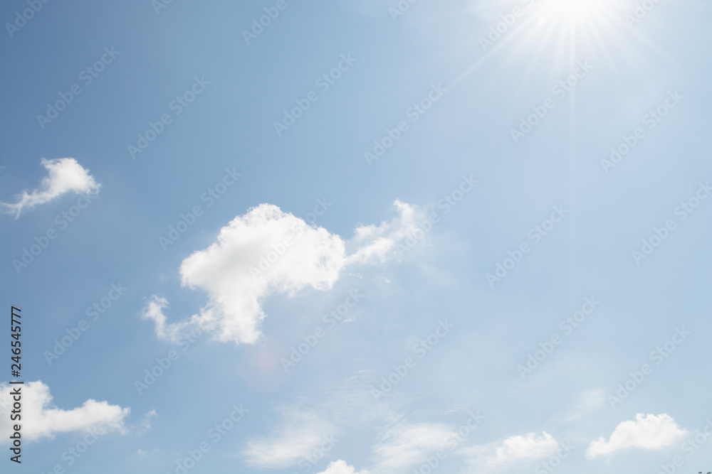 Sky summer, Cloudy background bright sunny in the blue sky Sky summer, Cloudy background bright sunny in the blue sky
