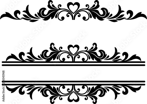 Flourish Monogram Frame, Decorative Vintage Ornament