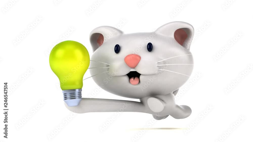 Fun cat running - 3D Animation Fun cat running - 3D Animation