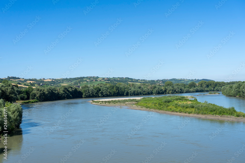 The Po river at Casale Monferrato