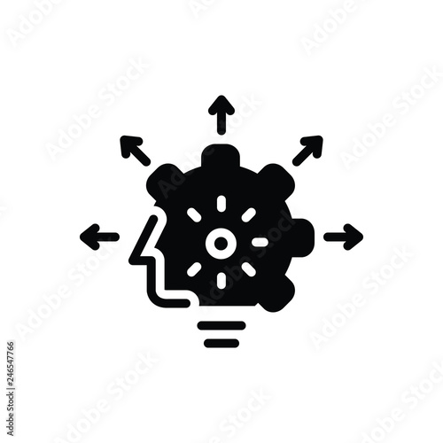 Black solid icon for capabilities 