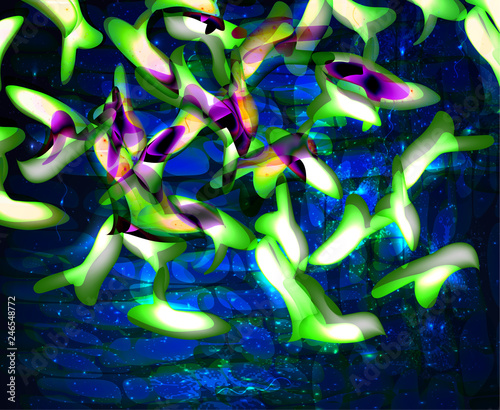 Background green lactobacillus, bifidobacteria, probiotic, prebiotic. Infographics. Vector illustration on isolated background.