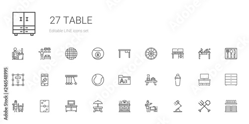 table icons set