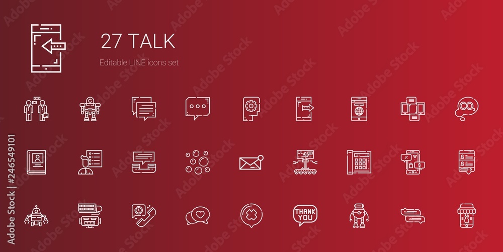 talk icons set talk icons set