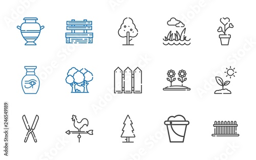 garden icons set