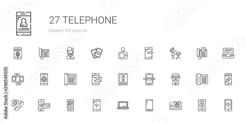 telephone icons set © NinjaStudio