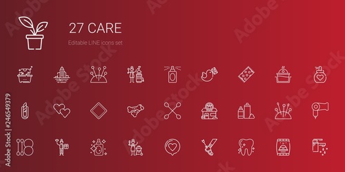 care icons set