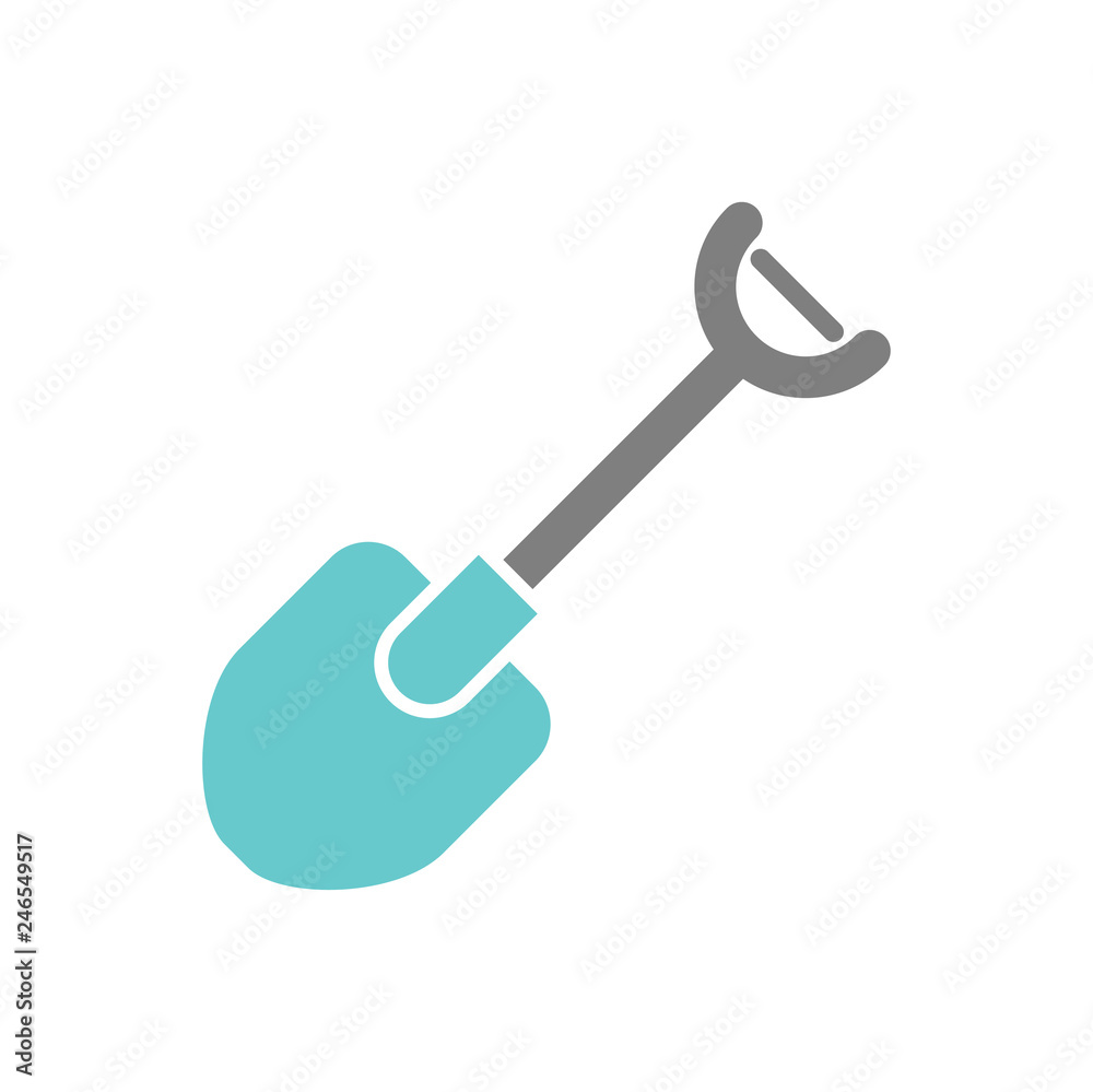 Camping shovel icon on white background for graphic and web design, Modern simple vector sign. Internet concept. Trendy symbol for website design web button or mobile app Camping shovel icon on white background for graphic and web design, Modern simple vector sign. Internet concept. Trendy symbol for website design web button or mobile app