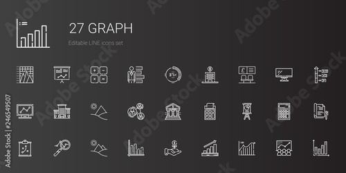 graph icons set