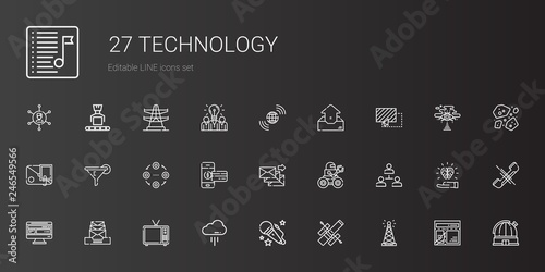 technology icons set