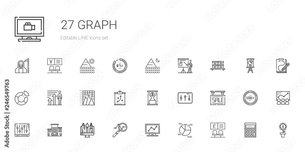 graph icons set graph icons set