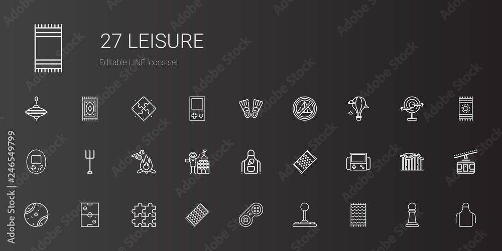 leisure icons set leisure icons set