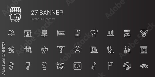 banner icons set