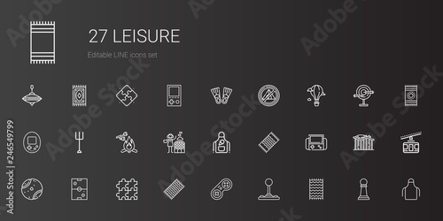 leisure icons set