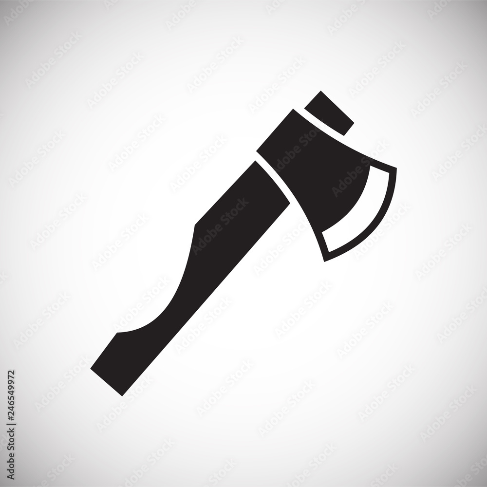 Camping axe on white background for graphic and web design, Modern simple vector sign. Internet concept. Trendy symbol for website design web button or mobile app Camping axe on white background for graphic and web design, Modern simple vector sign. Internet concept. Trendy symbol for website design web button or mobile app