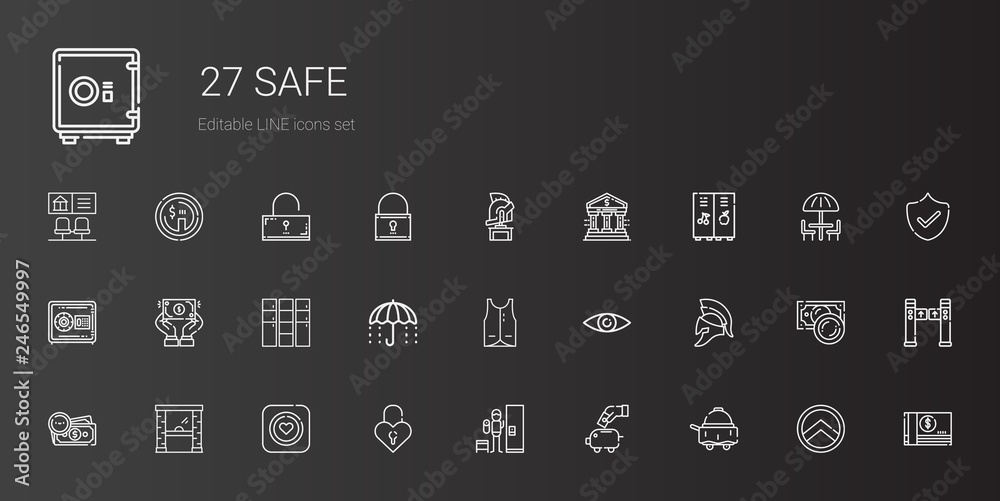 safe icons set safe icons set