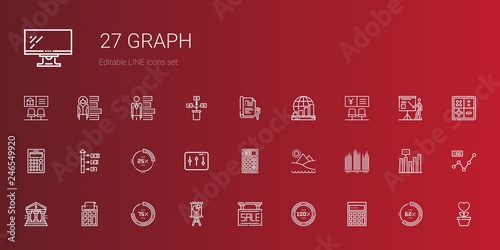graph icons set