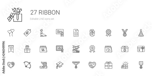 ribbon icons set