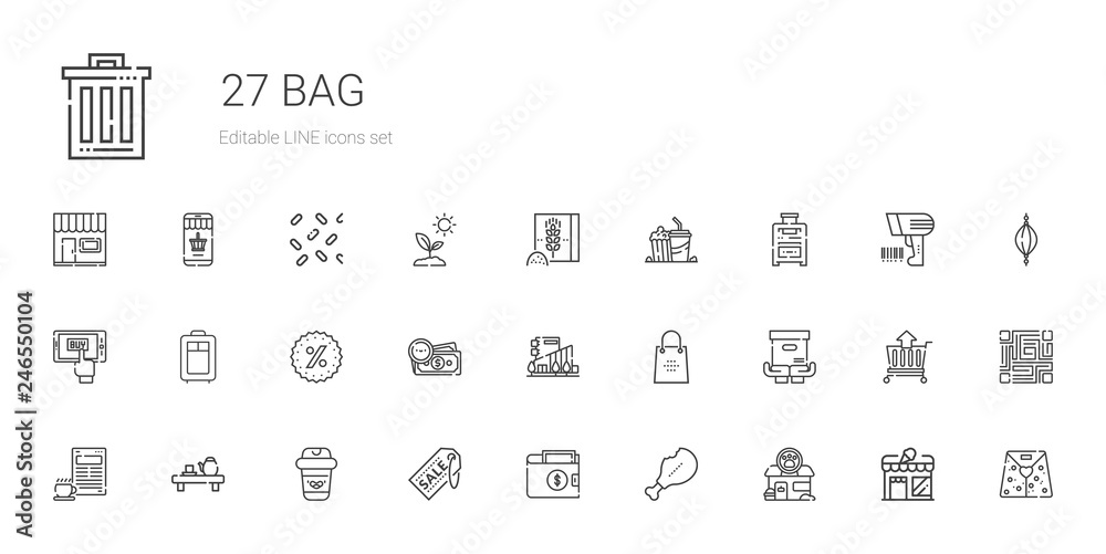bag icons set bag icons set
