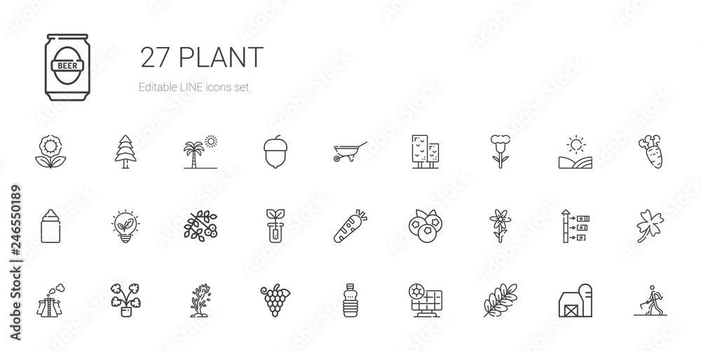 plant icons set plant icons set