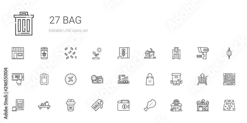 bag icons set