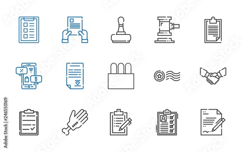 agreement icons set