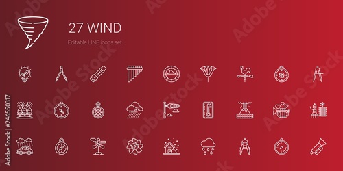 wind icons set