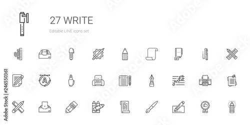 write icons set