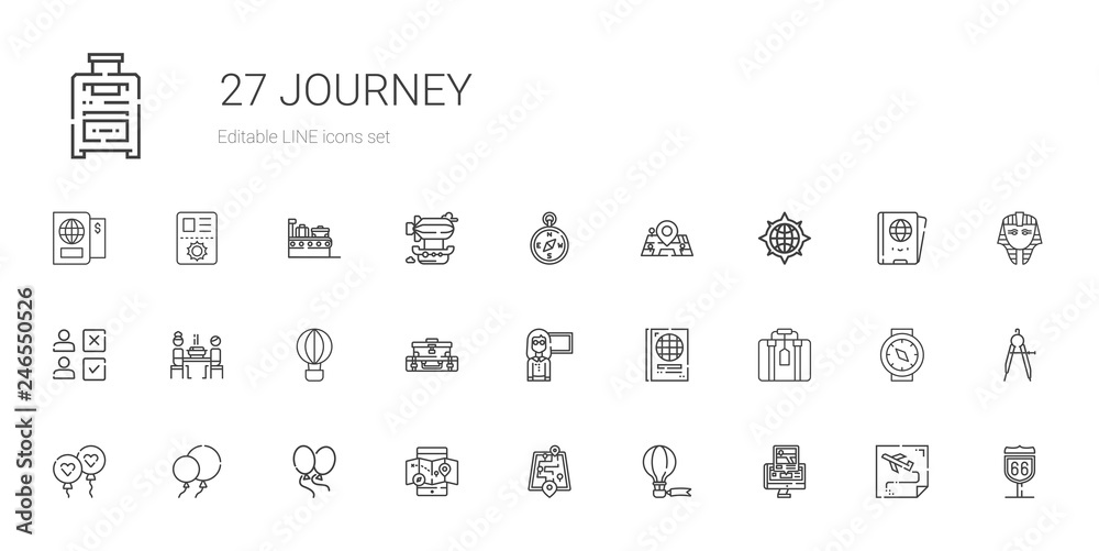 journey icons set journey icons set