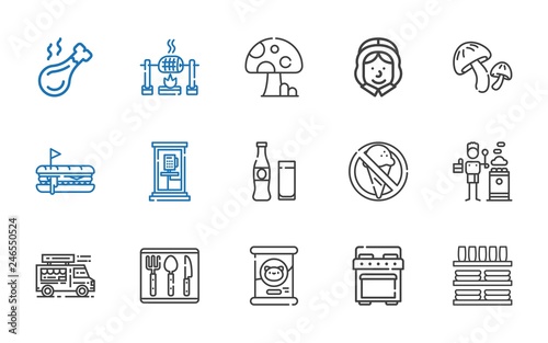 meal icons set