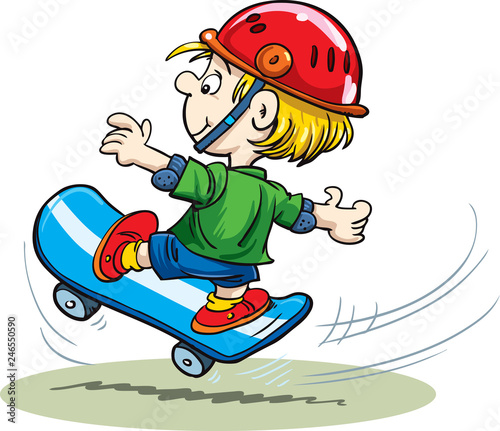 child on a skateboard