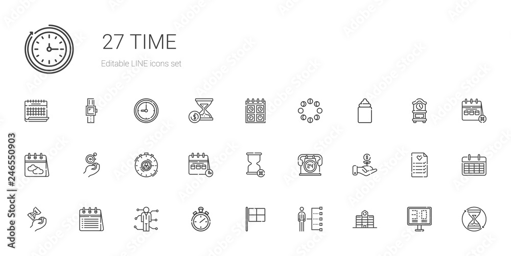 time icons set time icons set