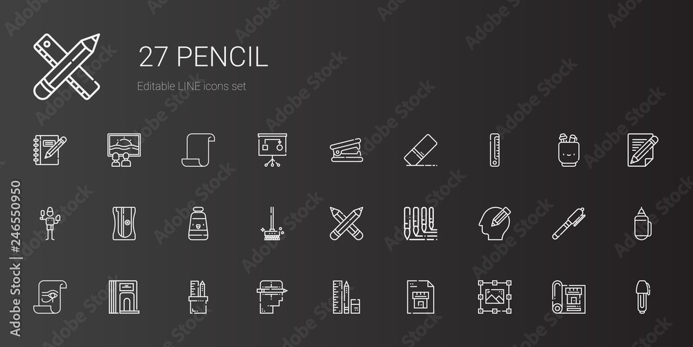 pencil icons set pencil icons set
