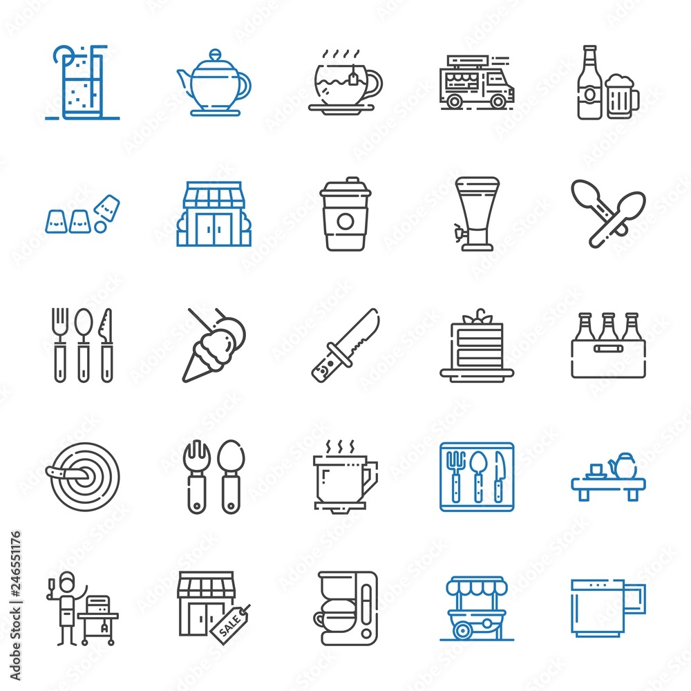 cafe icons set cafe icons set
